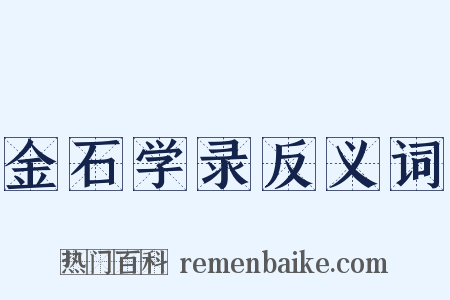 金石学录反义词是什么意思的图片